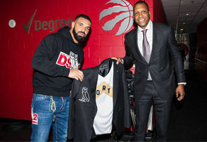 猛龙赠送Drake砖石夹克价值500万人民币 Drake和猛龙队关系