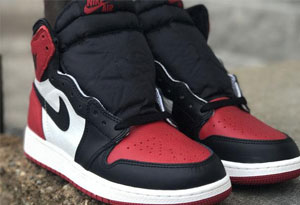 AJ1黑红脚趾真假怎么区分 AJ1黑红脚趾真假对比图